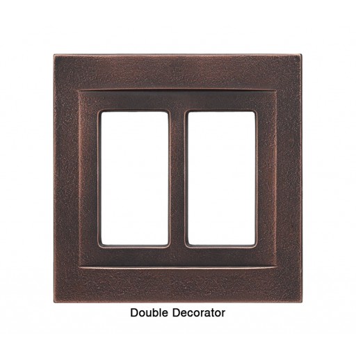 Signature Oil Rubbed Bronze Magnetic Double Decorator Wall Plate