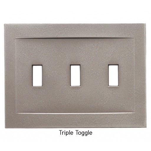 Signature Brushed Nickel Magnetic Triple Toggle Wall Plate