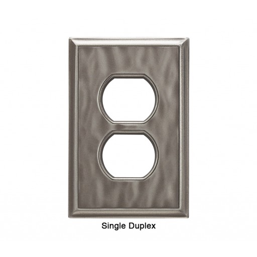 Classic Water Nickel Silver Magnetic Single Duplex Wall Plate