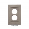 Signature Brushed Nickel Magnetic Single Duplex Wall Plate