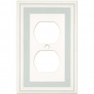 Single Duplex Color Accents Wall Plate - Cool Blue