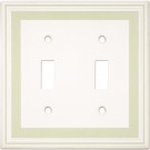 Double Toggle Color Accents Wall Plate - Soft Sage