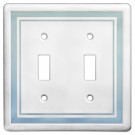 Double Toggle Color Accents Wall Plate - Cool Blue