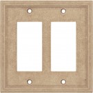 Double GFCI Cast Stone Wall Plate - Sienna