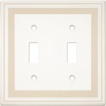 Double Toggle Color Accents Wall Plate - Beige