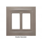 Signature Brushed Nickel Magnetic Double Decorator Wall Plate