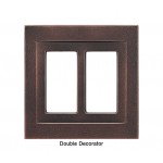 Signature Oil Rubbed Bronze Magnetic Double Decorator Wall Plate