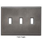 Classic Nickel Silver Magnetic Triple Toggle Wall Plate