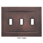 Signature Oil Rubbed Bronze Magnetic Triple Toggle Wall Plate