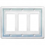Triple GFCI Color Accents Wall Plates - Cool Blue