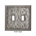 Classic Water Nickel Silver Magnetic Double Toggle Wall Plate