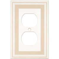 Single Duplex Color Accents Wall Plate - Beige