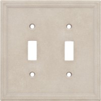 Double Toggle Cast Stone Wall Plate - Sand