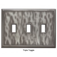 Classic Water Nickel Silver Magnetic Triple Toggle Wall Plate