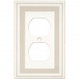 Single Duplex Color Accents Wall Plate - Grey