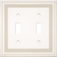 Double Toggle Color Accents Wall Plate - Grey