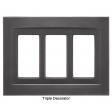 Signature Wrought Iron Magnetic Triple Decorator Wall Plate