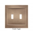 Signature Classic Bronze Magnetic Double Toggle Wall Plate