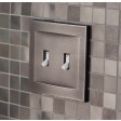 Signature Brushed Nickel Magnetic Double Toggle Wall Plate
