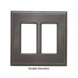 Classic Nickel Silver Magnetic Double Decorator Wall Plate