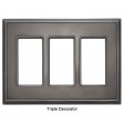 Classic Timeworn Steel Magnetic Triple Decorator Wall Plate