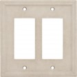 Double GFCI Cast Stone Wall Plate - Sand