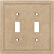 Double Toggle Cast Stone Wall Plate - Sienna