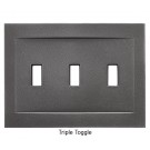 Signature Wrought Iron Magnetic Triple Toggle Wall Plate