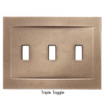 Signature Classic Bronze Magnetic Triple Toggle Wall Plate