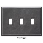 Classic Wrought Iron Magnetic Triple Toggle Wall Plate