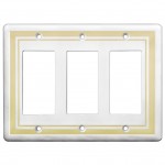 Triple GFCI Color Accents Wall Plates - Beige