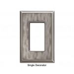 Classic Water Nickel Silver Magnetic Single Decorator Wall Plate