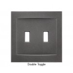 Signature Wrought Iron Magnetic Double Toggle Wall Plate