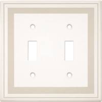 Double Toggle Color Accents Wall Plate - Grey