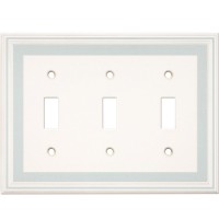 Triple Toggle Color Accents Wall Plate - Cool Blue