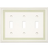 Triple Toggle Color Accents Wall Plate - Soft Sage