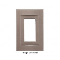 Signature Brushed Nickel Magnetic Single Decorator Wall Plate