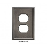 Classic Timeworn Steel Magnetic Single Duplex Wall Plate