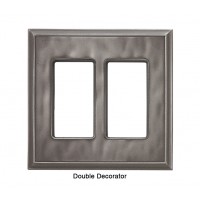 Classic Water Nickel Silver Magnetic Double Decorator Wall Plate