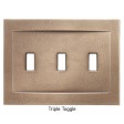 Signature Classic Bronze Magnetic Triple Toggle Wall Plate